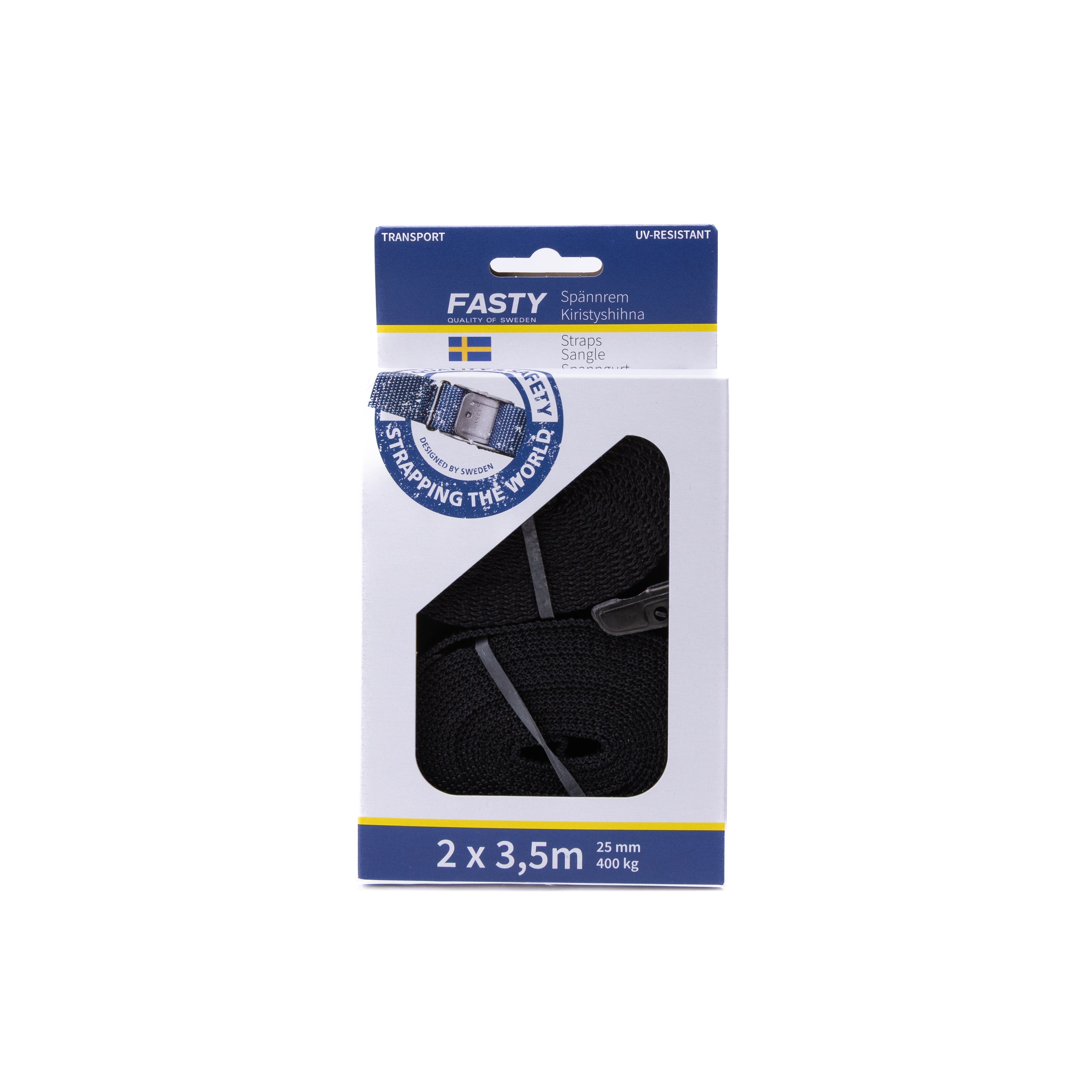 Ekstra reimer 2 pk (FASTY) – 3,5 m x 25 mm, 400 kg bruddstyrke